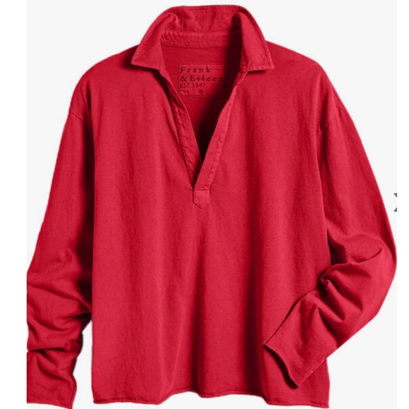 Frank & Eileen Cotton Red Patrick Pop Over, Limited Color, NEW - Picture 2 of 8